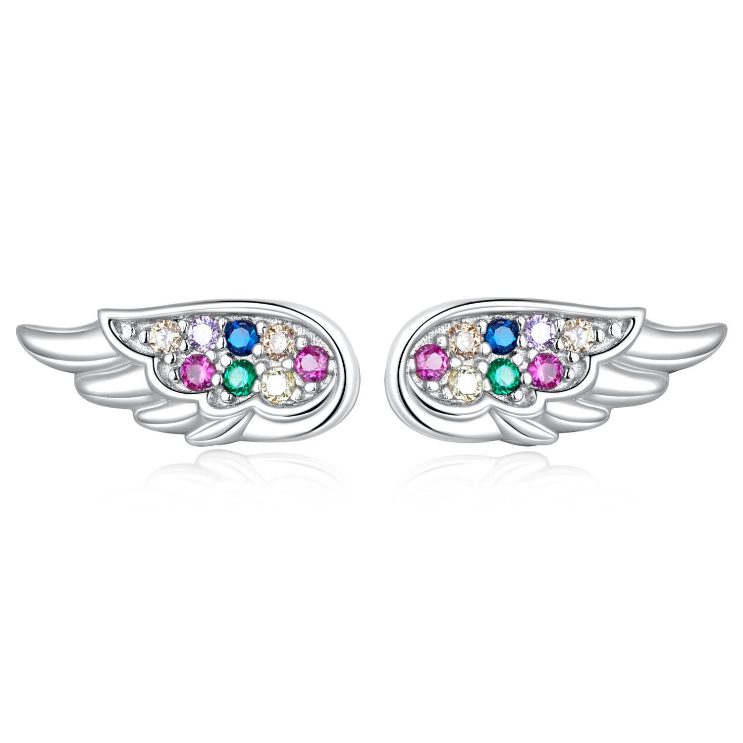 Cercei din argint colorful wings