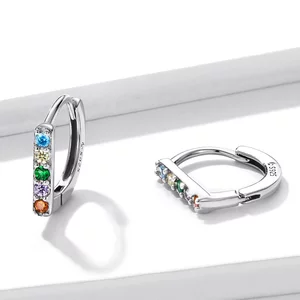 Cercei din argint Coloured Buckles