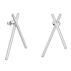 Cercei din argint Cross Bars