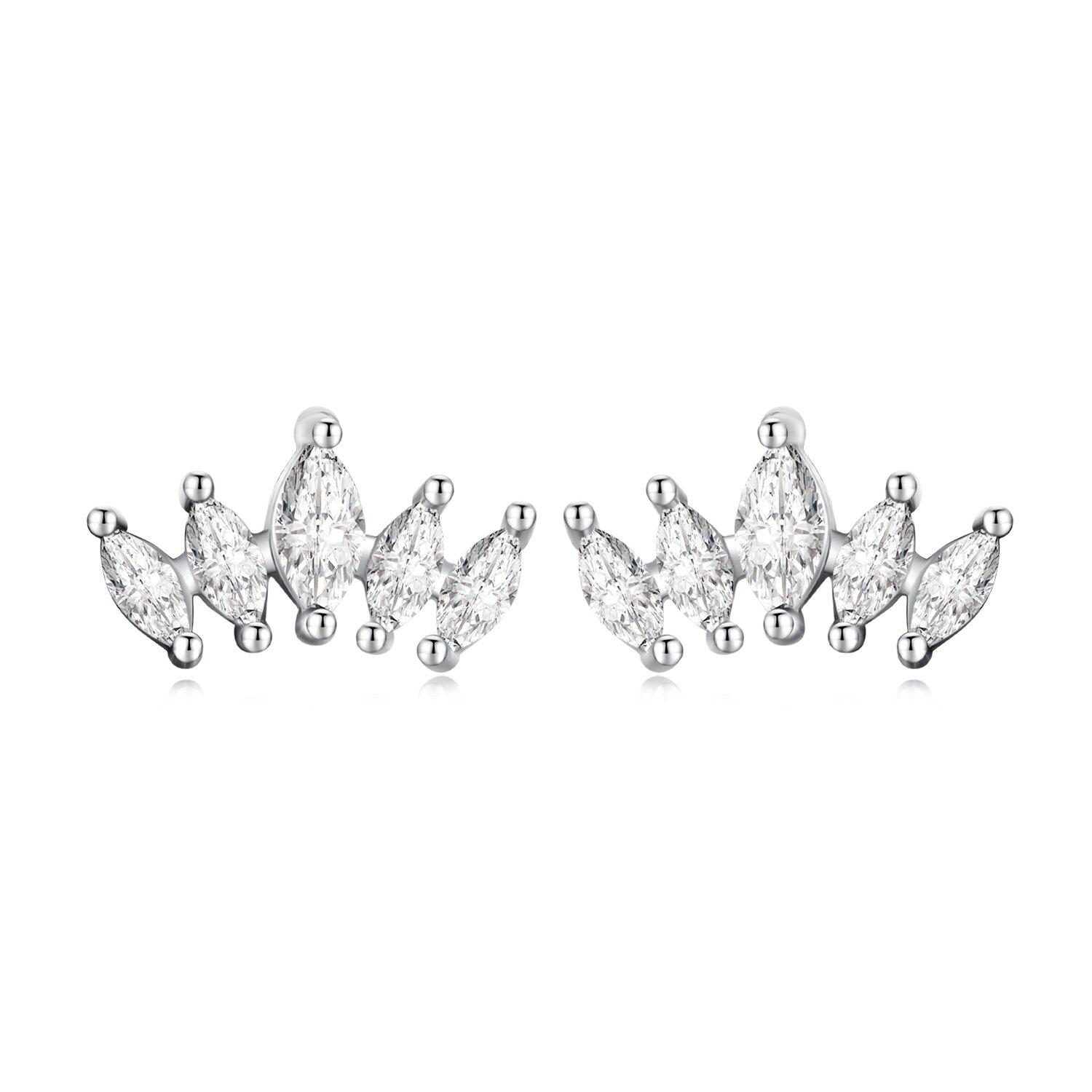 Cercei din argint crystal crown