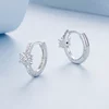 Cercei din argint Crystal Sun Hoops picture - 3