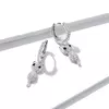 Cercei din argint Crystals Cats Hoops