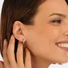 Cercei din argint Crystals Honeycomb Hoops picture - 2