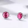 Cercei din argint cu Cristale Roz picture - 2