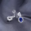 Cercei din argint Deep Blue Sapphire picture - 5