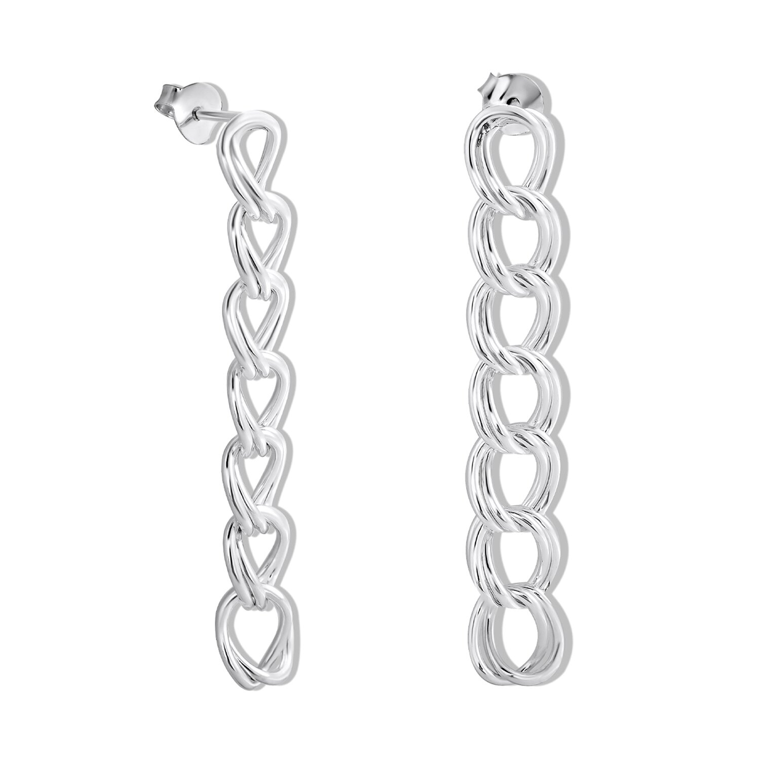 EdenBoutique Cercei din argint Double Link