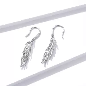 Cercei din argint Drop Feathers