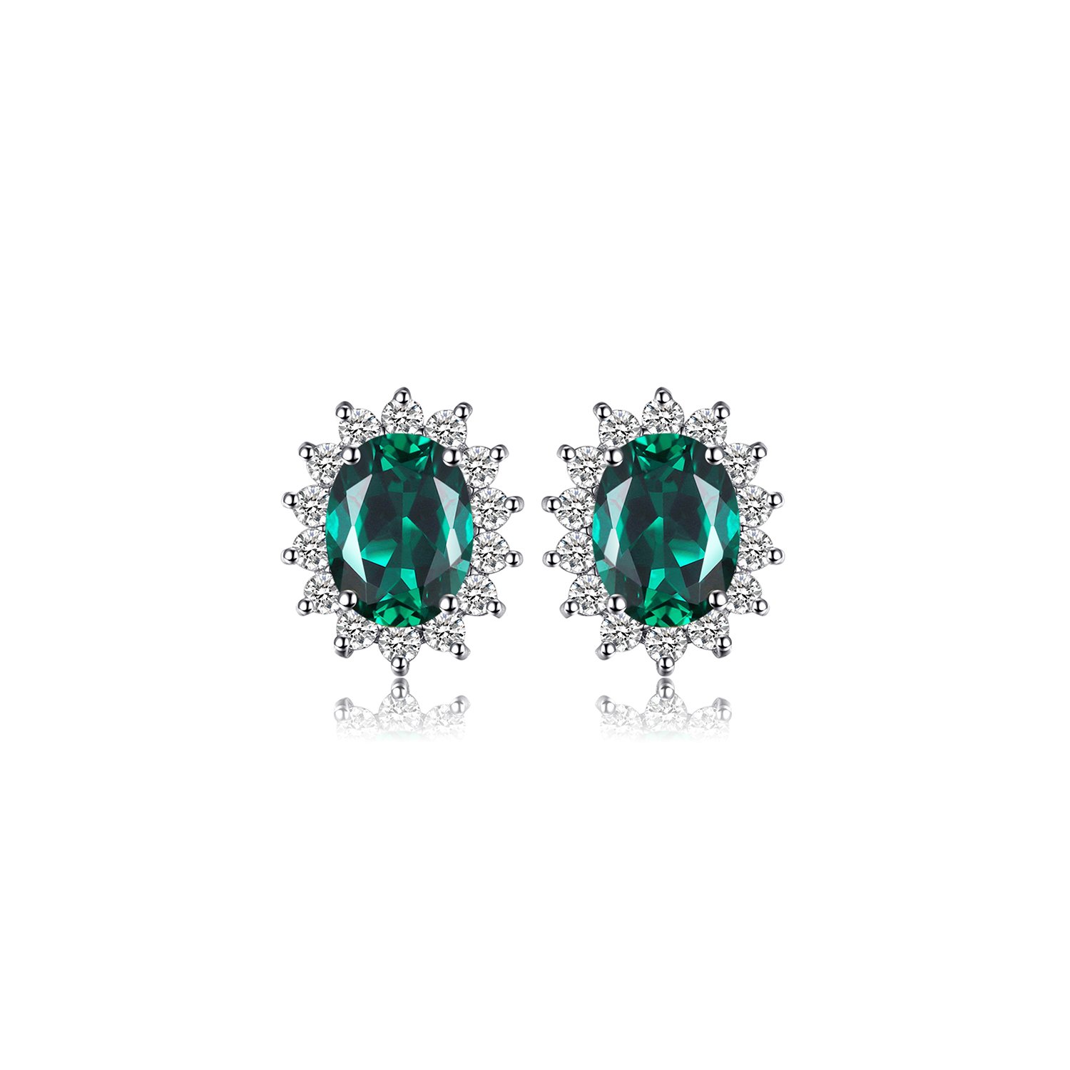 Cercei din argint Elegant Emerald