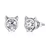 Cercei din argint Elegant Shiny Cats picture - 1