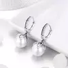 Cercei din argint Flowerd Pearls Hoops picture - 3