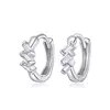 Cercei din argint Geometric Silver Hoops picture - 1