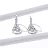 Cercei din argint Glamour Bowknot Hoops