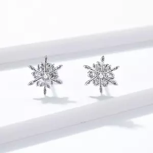 Cercei din argint Glamour Snowflakes