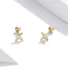 Cercei din argint Gold Stars