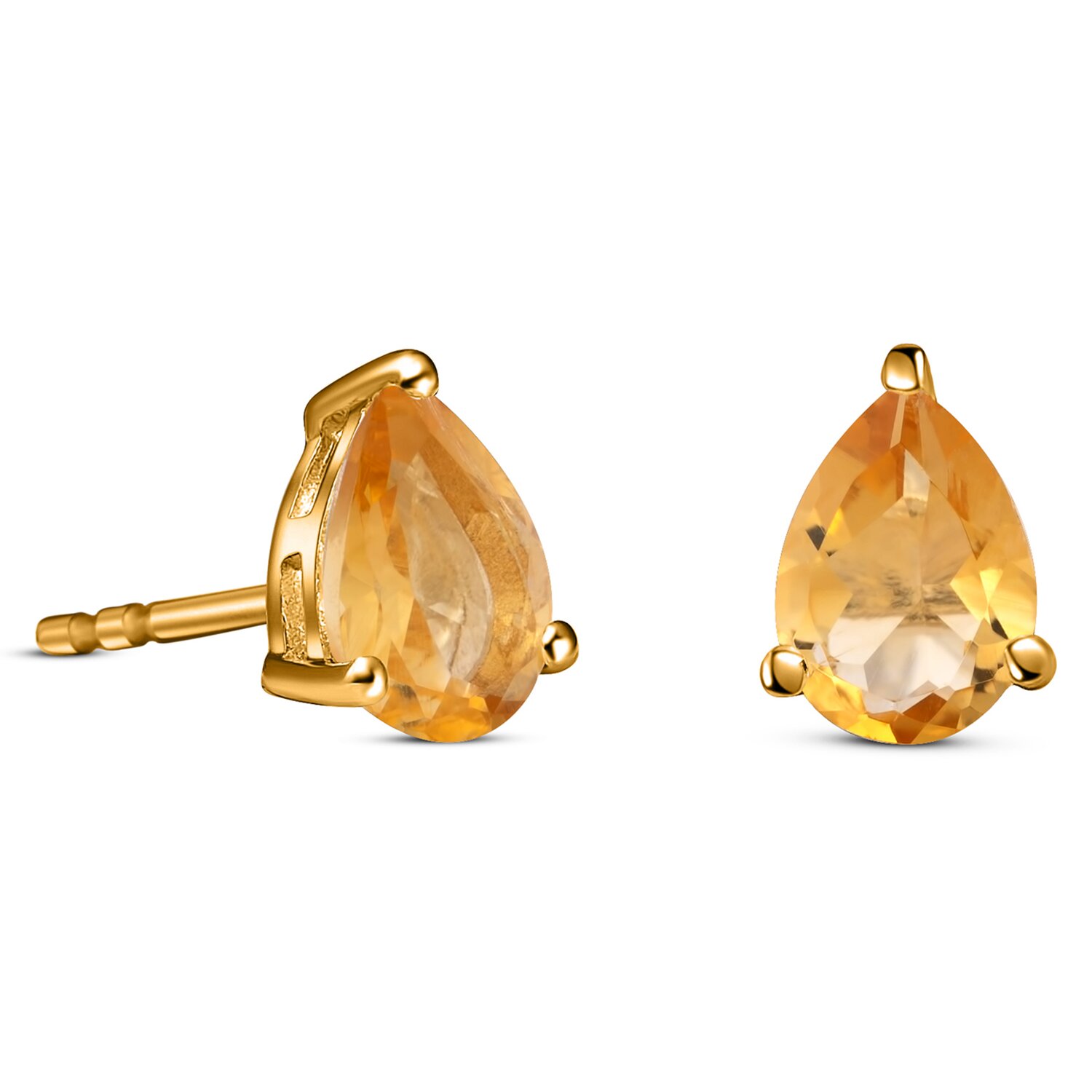 Cercei din argint Golden Citrine Drop