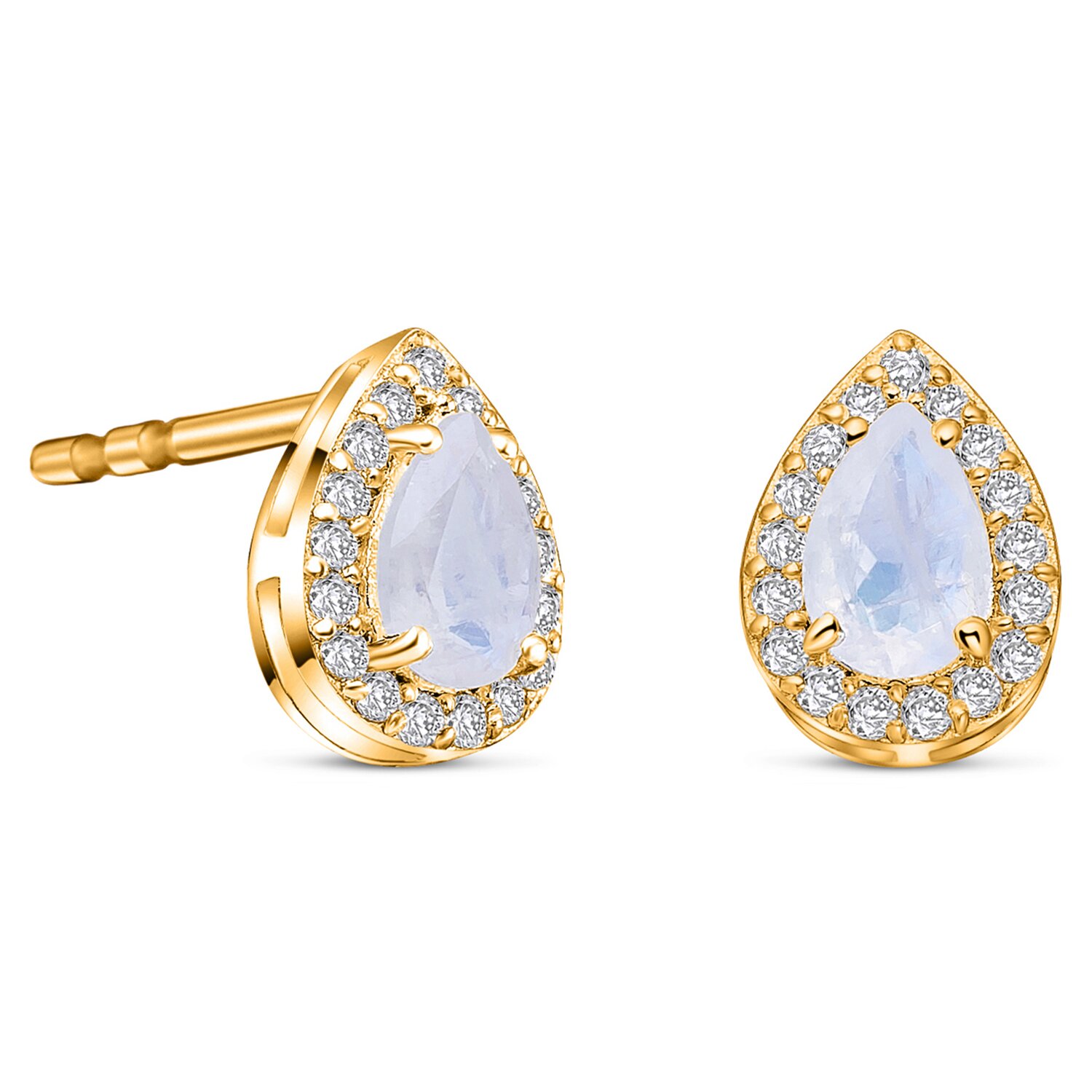 Cercei din argint Golden Drop Moonstone Cercei din argint Golden Drop Moonstone