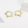 Cercei din argint Golden Punk Hoops picture - 3