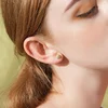 Cercei din argint Golden Sparkling Studs & Pearls picture - 6