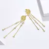 Cercei din argint Golden Tassel Drops picture - 4