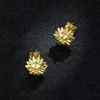 Cercei din argint Golden Yellow Flowers