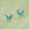 Cercei din argint Light Blue Butterflies picture - 4