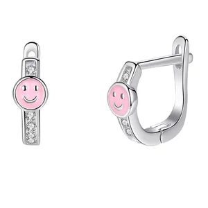 Cercei din argint Little Crystals with Smile