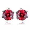 Cercei din argint Little Garnet Dots picture - 1