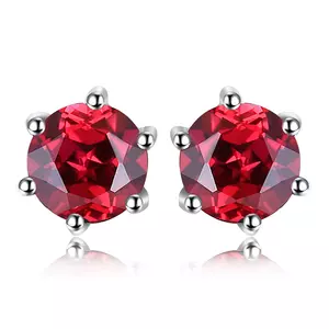 Cercei din argint Little Garnet Dots