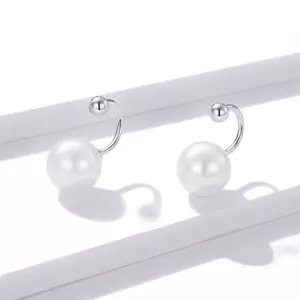 Cercei din argint Little Rounds & Pearls