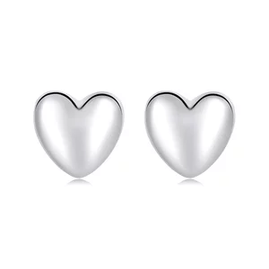 Cercei din argint Mini Simple Heart