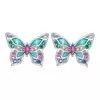 Cercei din argint Multicolor Butterfly picture - 1