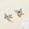 Cercei din argint Multicolor Butterfly picture - 4