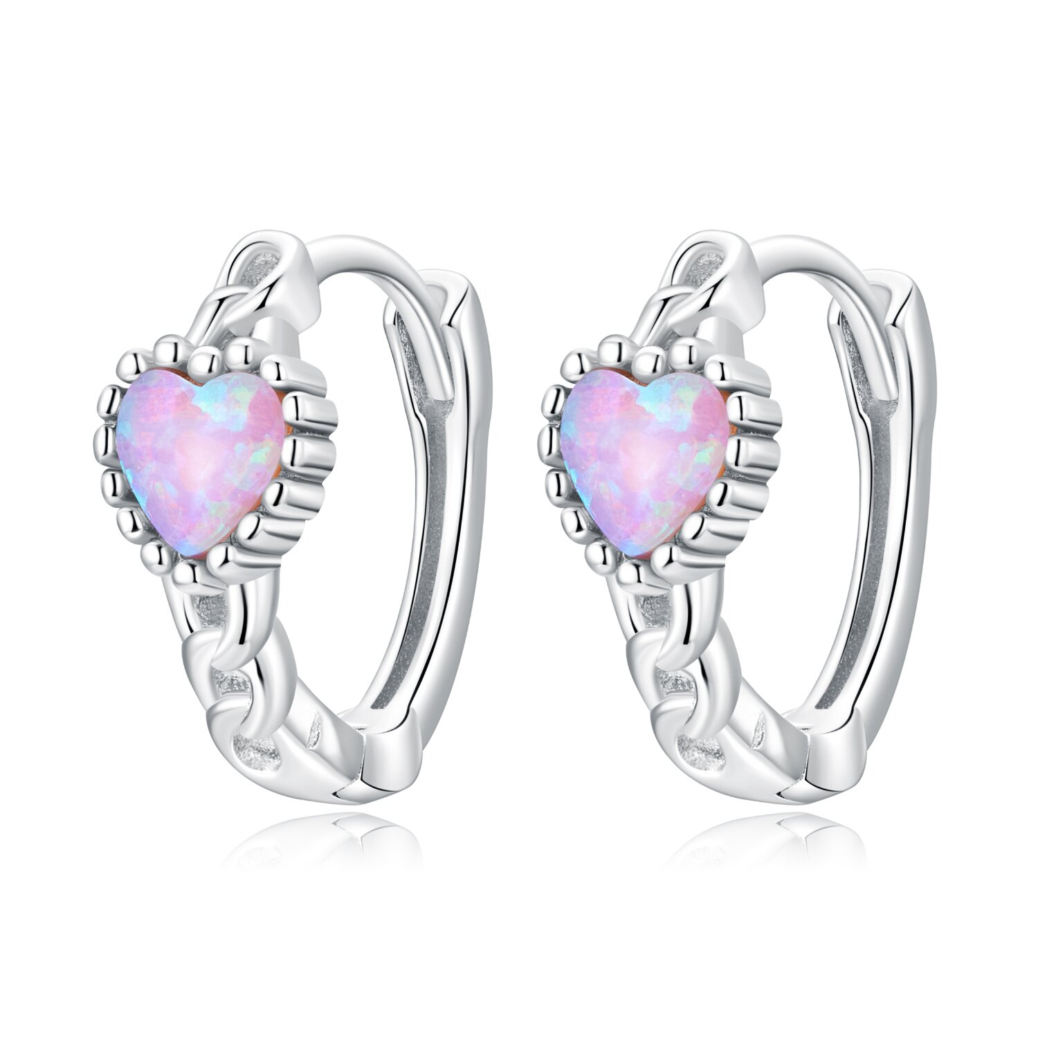 Cercei din argint mystic heart chain