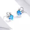 Cercei din argint Octopus Ocean Heart picture - 4