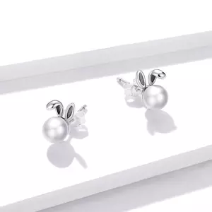 Cercei din argint Pearl Bunny
