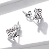 Cercei din argint Pink Crystal Butterflies