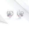 Cercei din argint Pink Crystal Paw picture - 2