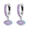 Cercei din argint Purple Eye Drop