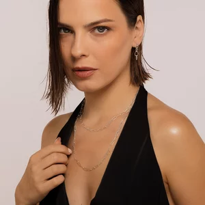 Cercei din argint Push Back Link