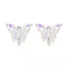 Cercei din argint Rainbow Glass Butterfly picture - 1