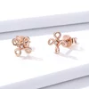 Cercei din argint Rose Gold Flower Ropes picture - 3