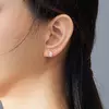 Cercei din argint Rose Gold Shiny Pineapple picture - 7