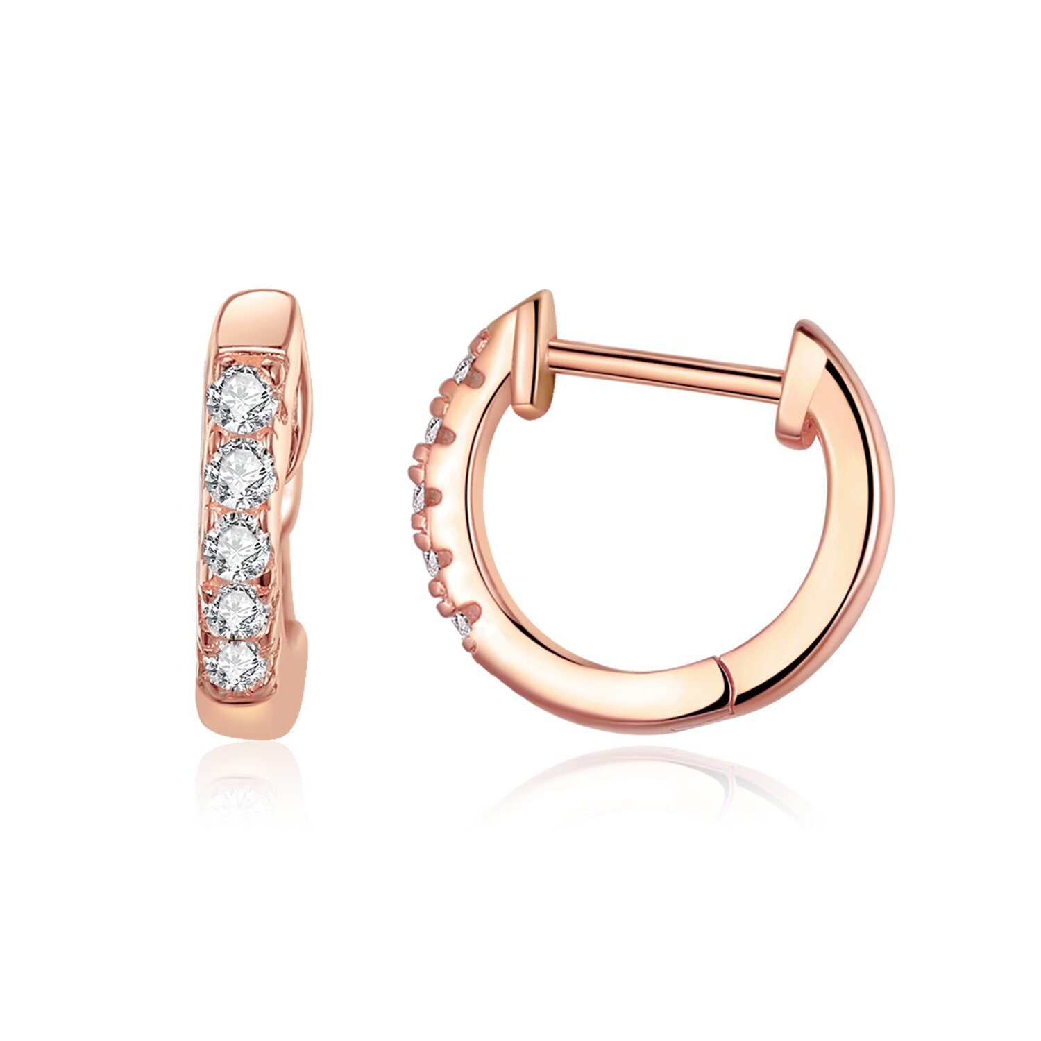 Cercei din argint rose studded circles