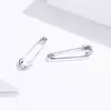 Cercei din argint Safety Pin
