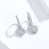 Cercei din argint Shiny Hearts Hoops