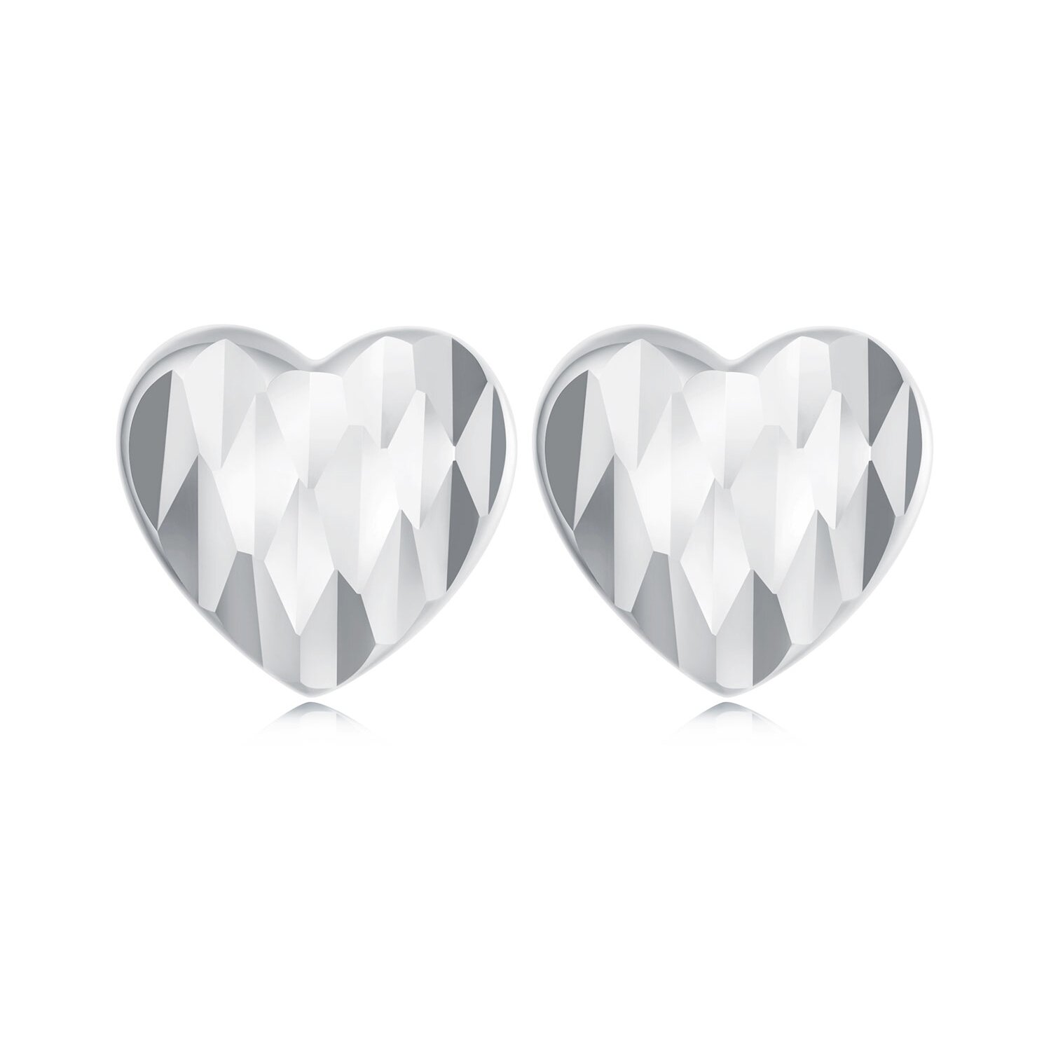 Cercei din argint Silver Heart Glamour