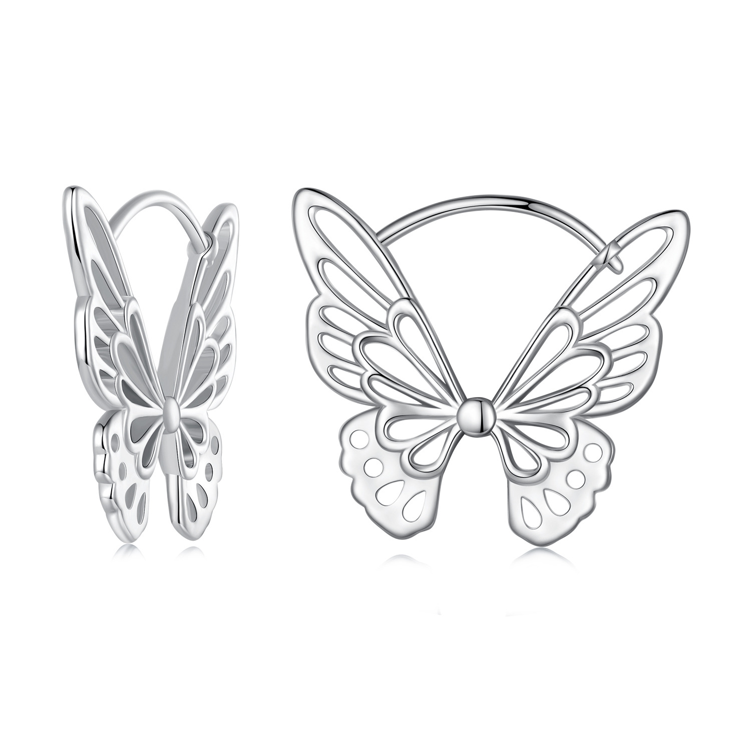 Cercei din argint Silver Simple Butterfly image4