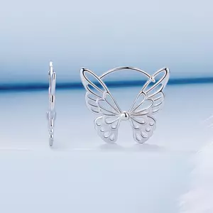 Cercei din argint Silver Simple Butterfly