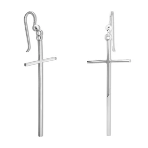 Cercei din argint Simple Big Cross