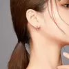 Cercei din argint Simple Butterflies Hoops
